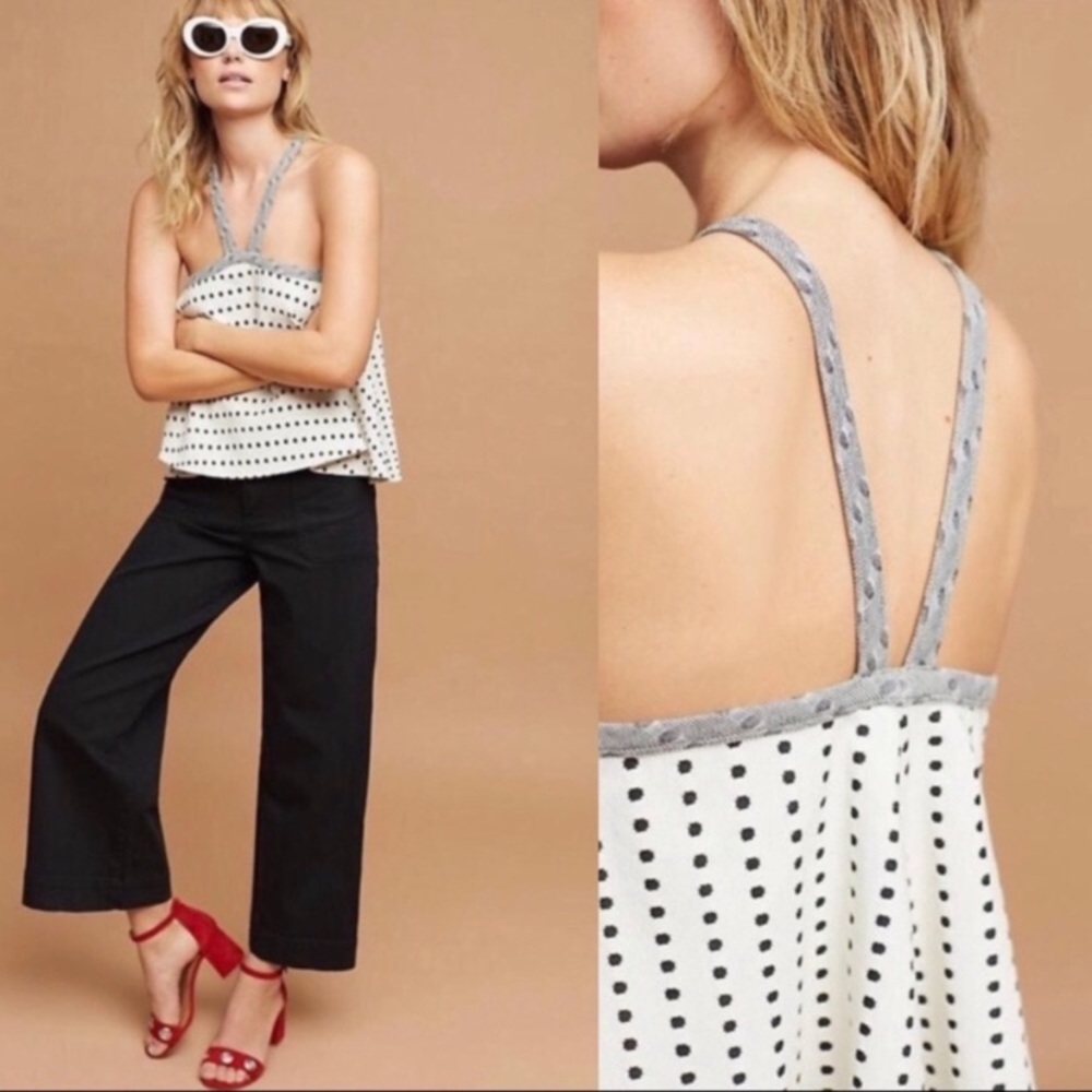 Anthropologie Postmark Jemma jacquard tank XL